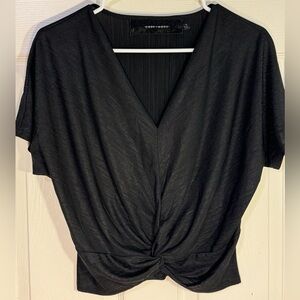 Code x Mode Black Twist Front V-Neck Blouse – Size XS‎